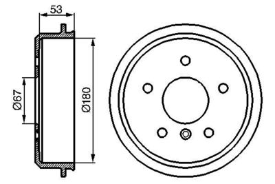 0986477096 BOSCH Тормозной барабан