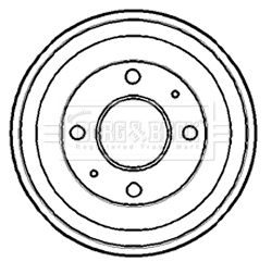 BBR7111 BORG & BECK Тормозной барабан