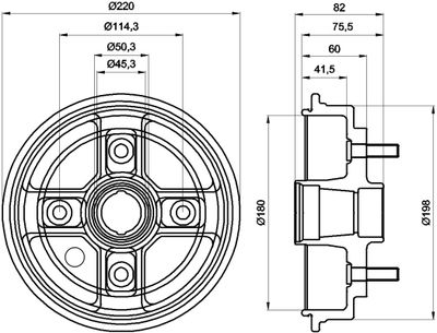 MBD046 MINTEX Тормозной барабан