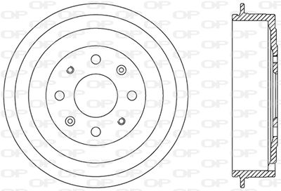 BAD908310 OPEN PARTS Тормозной барабан