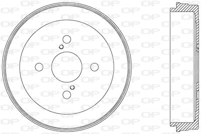 BAD904410 OPEN PARTS Тормозной барабан