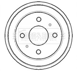 BBR7096 BORG & BECK Тормозной барабан