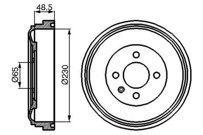 0986477036 BOSCH Тормозной барабан