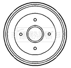 BBR7188 BORG & BECK Тормозной барабан