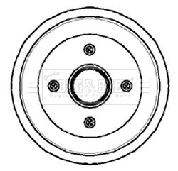 BBR7054 BORG & BECK Тормозной барабан