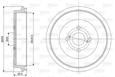 237083 VALEO Тормозной барабан