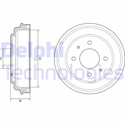 BF546 DELPHI Тормозной барабан