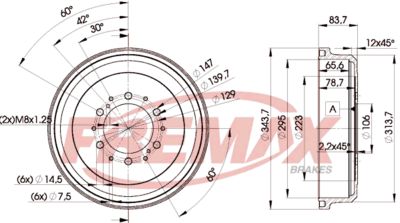 BD5191 FREMAX Тормозной барабан