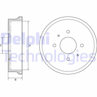 BF529 DELPHI Тормозной барабан