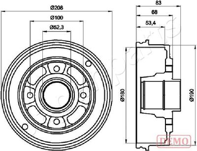 TA0707C JAPANPARTS Тормозной барабан