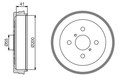 0986477199 BOSCH Тормозной барабан