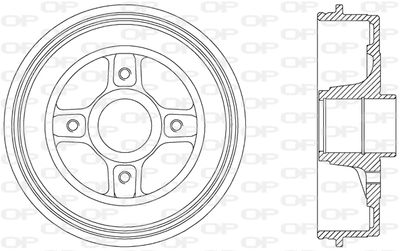 BAD903930 OPEN PARTS Тормозной барабан