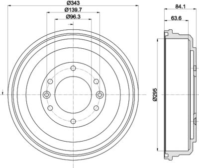 MBD368 MINTEX Тормозной барабан