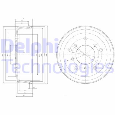 BF166 DELPHI Тормозной барабан