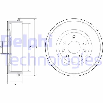 BF513 DELPHI Тормозной барабан