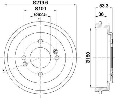 MBD397 MINTEX Тормозной барабан