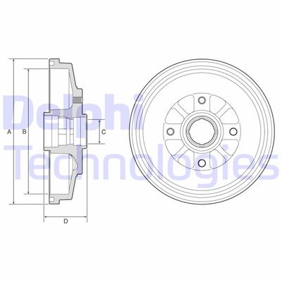 BF577 DELPHI Тормозной барабан