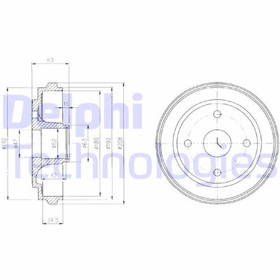 BF473 DELPHI Тормозной барабан