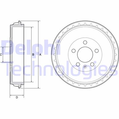 BF564 DELPHI Тормозной барабан