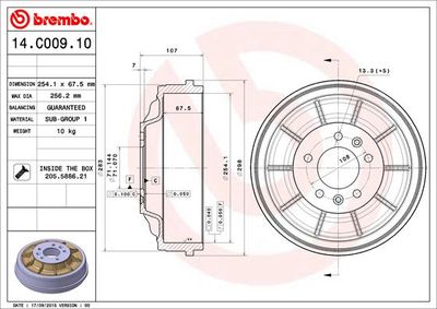 BT1160 BRECO Тормозной барабан