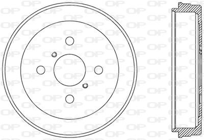 BAD907710 OPEN PARTS Тормозной барабан