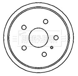 BBR7159 BORG & BECK Тормозной барабан