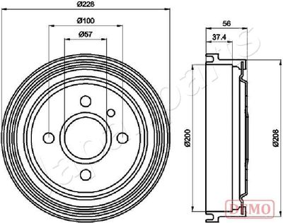 TA0403C JAPANPARTS Тормозной барабан