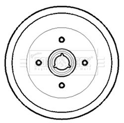 BBR7172 BORG & BECK Тормозной барабан