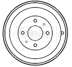 BBR7148 BORG & BECK Тормозной барабан