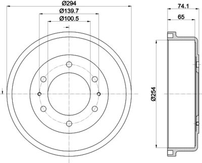 8DT355301541 HELLA Тормозной барабан