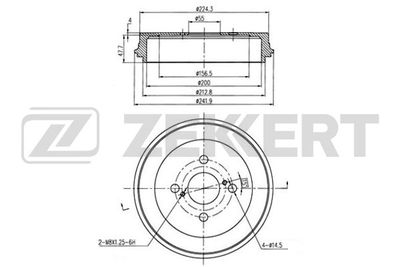 BS6321 ZEKKERT Тормозной барабан