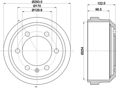 8DT355300091 HELLA PAGID Тормозной барабан