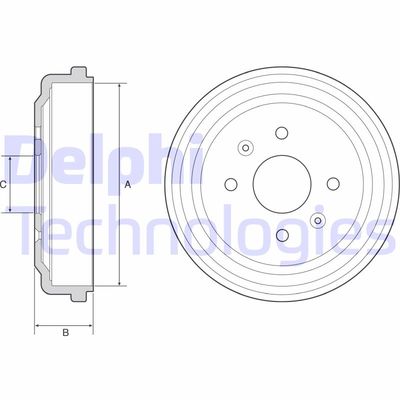 BF548 DELPHI Тормозной барабан