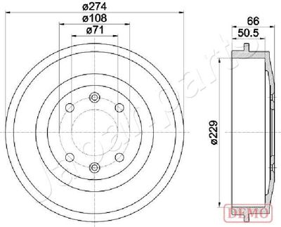 TA0600C JAPANPARTS Тормозной барабан