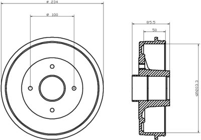 MBD053 MINTEX Тормозной барабан