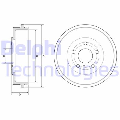 BF639 DELPHI Тормозной барабан