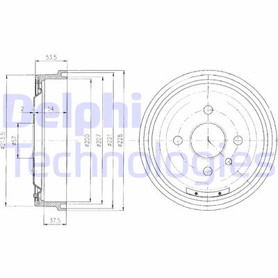 BF151 DELPHI Тормозной барабан