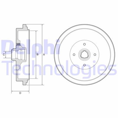 BF320 DELPHI Тормозной барабан