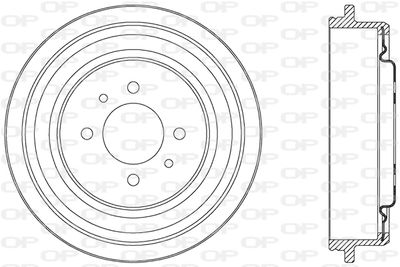 BAD904220 OPEN PARTS Тормозной барабан