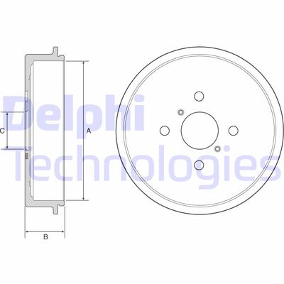 BF552 DELPHI Тормозной барабан