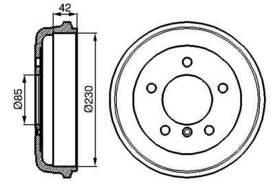 0986477101 BOSCH Тормозной барабан