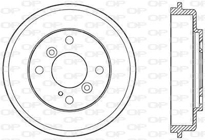 BAD908410 OPEN PARTS Тормозной барабан