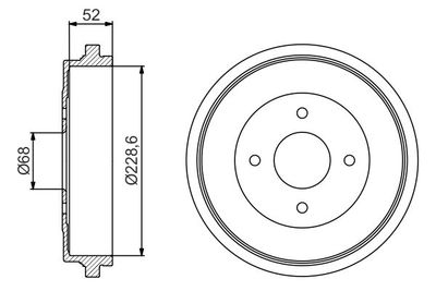 0986477158 BOSCH Тормозной барабан