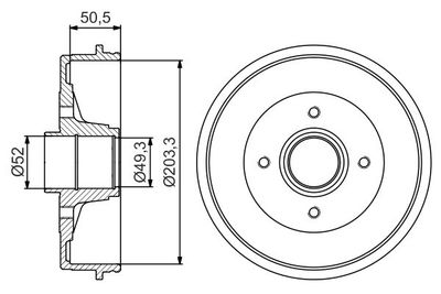 0986477197 BOSCH Тормозной барабан