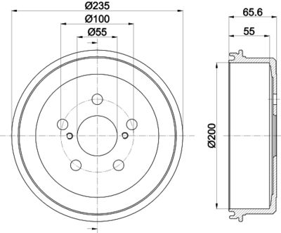 MBD226 MINTEX Тормозной барабан