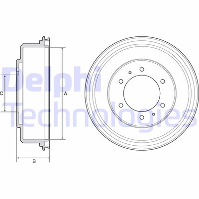 BF532 DELPHI Тормозной барабан