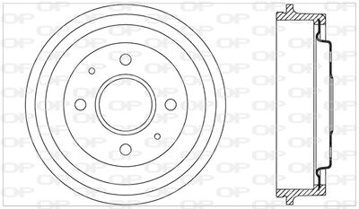 BAD903320 OPEN PARTS Тормозной барабан