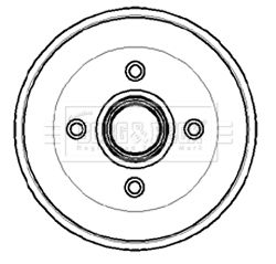 BBR7024 BORG & BECK Тормозной барабан