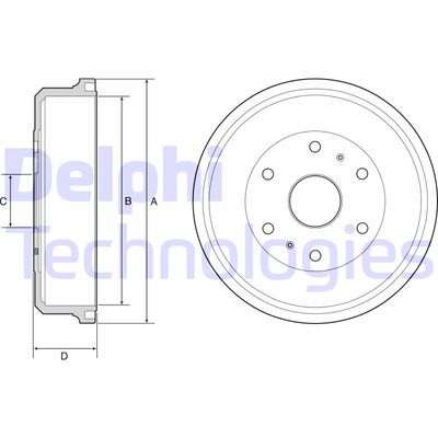 BF505 DELPHI Тормозной барабан