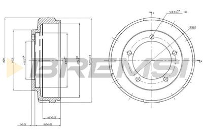 CR5647 BREMSI Тормозной барабан